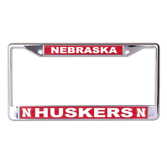WinCraft Nebraska Huskers S/L Color Covered Metal License Plate Frame