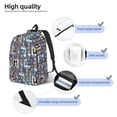 thumbnail image 3 of Goofa The Nightmare Before Christmas Pattern Durable Canvas Daypack - High-Quality Vintage Backpack, Compact & Versatile for Travel and Everyday Use-Medium, 3 of 5