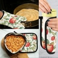 thumbnail image 5 of Yayeee Oven Mitts and Pot Holder Set of 2 Heat Resistant Kitchen Gloves Baking Hot Pad, Beige Apple Pattern, 5 of 5
