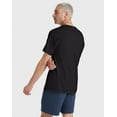 thumbnail image 3 of Hanes Unisex Garment Dyed Cotton T-Shirt Black L, 3 of 8