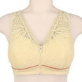 thumbnail image 2 of Baywell Women's Zip Front Sport Bra Plus Size Wirefree Lace Bra Full Coverage T-Shirt Bra Skin 36/80-52/120, 2 of 11