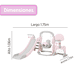 thumbnail image 2 of PLAYOUT KIDS | Juego Infantil 4 en 1 Baby Set I con Resbaladilla Columpio y Canasta Rosa, 2 of 4