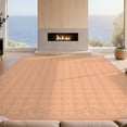 thumbnail image 2 of Design&I 6'x9' Ultra Soft Area Rug, Boho Vintage Lattice Motifs Distressed Scroll Border Ornate Pink Flowing Dynamic None Fluffy Washable Non Shedding for Guest Room Bedroom Living Room, 2 of 7