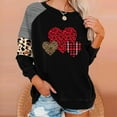 thumbnail image 5 of Valentines Day Sweatshirts, Heart Print Sweatshirt for Women, Crew Neck Long Sleeve Sweatshirts Women Valentine's Day Love Printed Raglan Long Sleeved Sweatshirt, 5 of 6