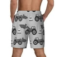 thumbnail image 4 of Haiem Gray Tractor Men'S Quick-Dry Swim Trunks: Comfortable Beach Shorts With Mesh Lining And Pockets - Ideal For Swimming And Sunbathing Medium, 4 of 9
