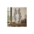 thumbnail image 2 of DecMode Teal Metal Leaf Wall Decor with Gold Accents (2 Count), 2 of 8