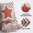 thumbnail image 5 of 4th of July Patriotic Pillow Covers 18X18 Set of 2, Red Star Independence Memorial Day Throw Pillowcases Holiday Theme Decoration Outdoor Farmhouse Cushion Cover Couch Sofa Bed Decor, 5 of 6