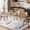 Natural, variant on YWEN Extendable Dining Table for 4-8 Person, Extendable from 55" to 71", Modern Rectangle Dining Table with MDF Tabletop and Metal Frame, Expanding Kitchen Table for Home, Office