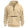 thumbnail image 5 of Boys Half Zip Pullover Hoodie, Kids Hooded Sweatshirt with Zipper Pocket, Warm Long‑Sleeve Casual Outerwear, 5 of 7