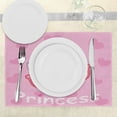 thumbnail image 3 of Ambesonne Feminine Place Mats Set of 4, Happy Cartoon Cat, Standard Size, Yellow and Pink, 3 of 6