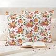 thumbnail image 3 of Thanksgiving Pumpkin Outdoor Waterproof Pillow Covers, White Orange Fall Leaves Country Decorative Square Throw Pillowcase Sofa Cushion Sham for Patio/Couch/Chair, 18"x18" 2 Pack, 3 of 8