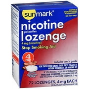 Sunmark Nicotine Polacrilex Lozenges 4 mg Cinnamon Flavor - 72 ct