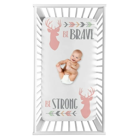 UPC: 0846480078661 | Woodsy Coral  Mint and Grey Collection Photo Op Crib Sheet