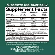 Tropical Oasis USDA Organic Probiotic Drops for Men, Women and Kids, Max Strength Liquid Vitamin Supplement 15 Strains of Probiotic 3 Billion CFU, Digestive & Immune Support, 4 fl oz, 160 Servings