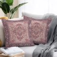 thumbnail image 2 of Throw Pillow Covers 26x26 Inch Set of 2, Red Floral Boho Waterproof Outdoor Pillow Covers, Vintage Ethnic Tribe Abstract Art Decorative Cushion Pillowcases for Couch, Sofa, Bed, Garden, Patio, 2 of 9