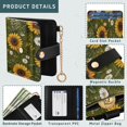 thumbnail image 5 of Small Wallet For Women Bifold Leather Pocket Coin Credit Card Holder With RFID Blocking Sunflower Daises Pattern, 5 of 6