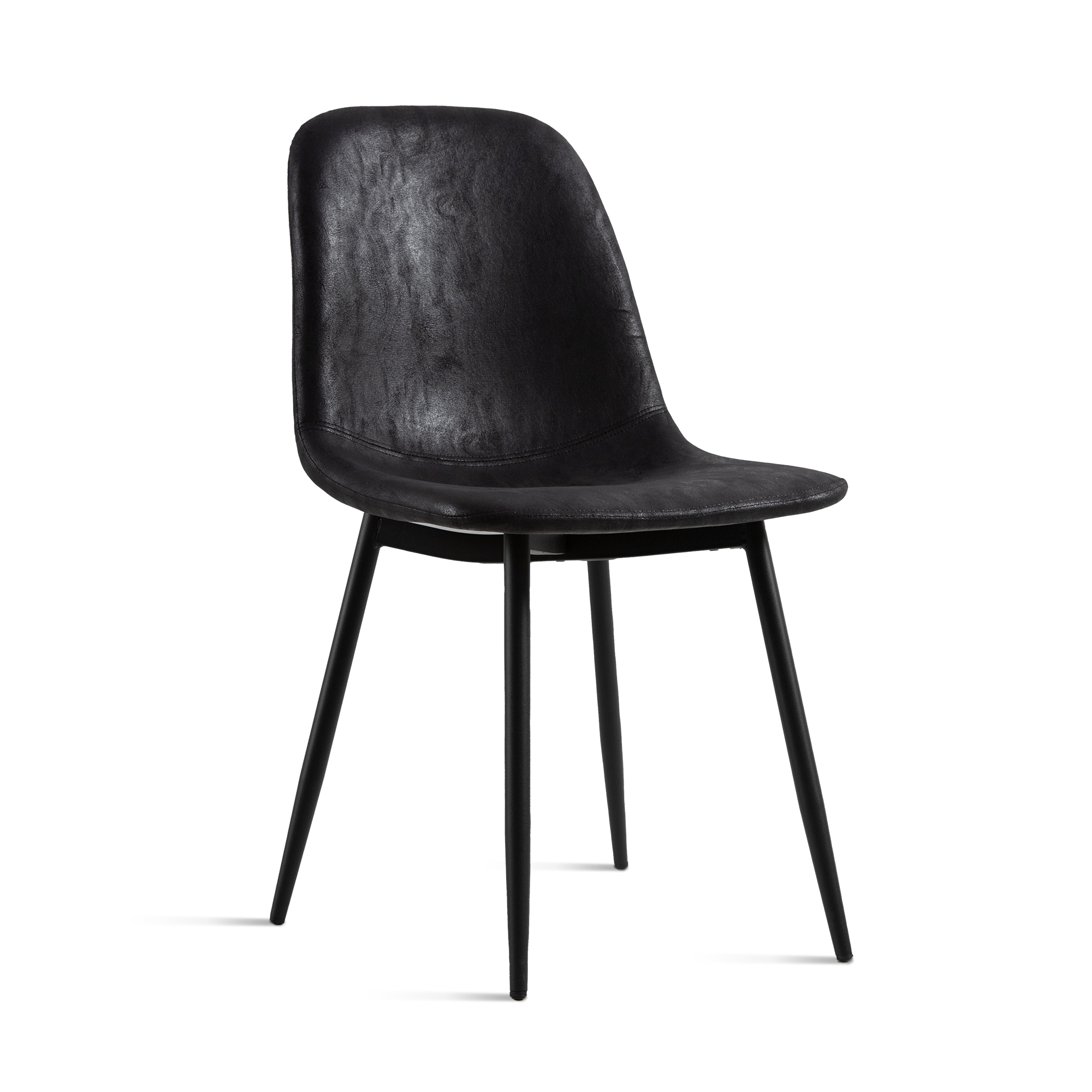 PU Dining Chairs Modern Chair Set of 4 for Home,Black