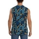 thumbnail image 4 of Balery Blue Leaves A Camisetas sin mangas para hombre, absorbe la humedad y protege contra el mal olor.-Small, 4 of 7