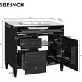 thumbnail image 4 of 36-inch Vanity with Cabinet Door Organizer | Maximize Storage Space in the Bathroom | Vintage Handle Design for Uniqueness, 4 of 5