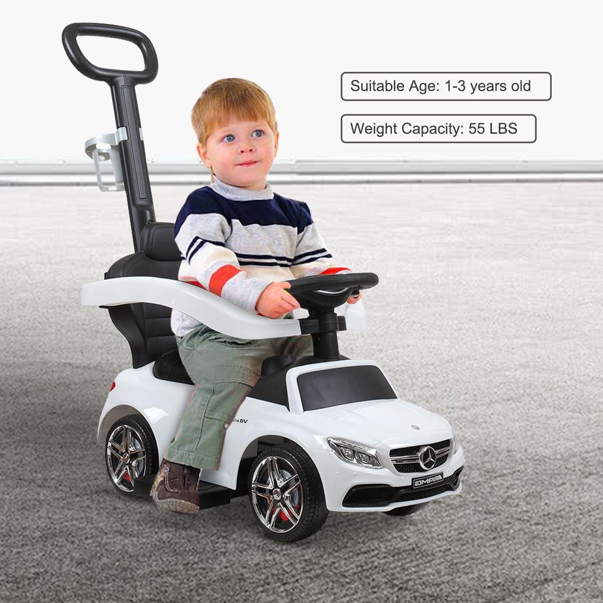 mercedes 3 in 1 push car