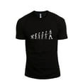 thumbnail image 1 of Evolution Of Dad Men's Modern Fit Fun Casual T-Shirt Printed Graphic Tee Black 2X-Large, 1 of 3