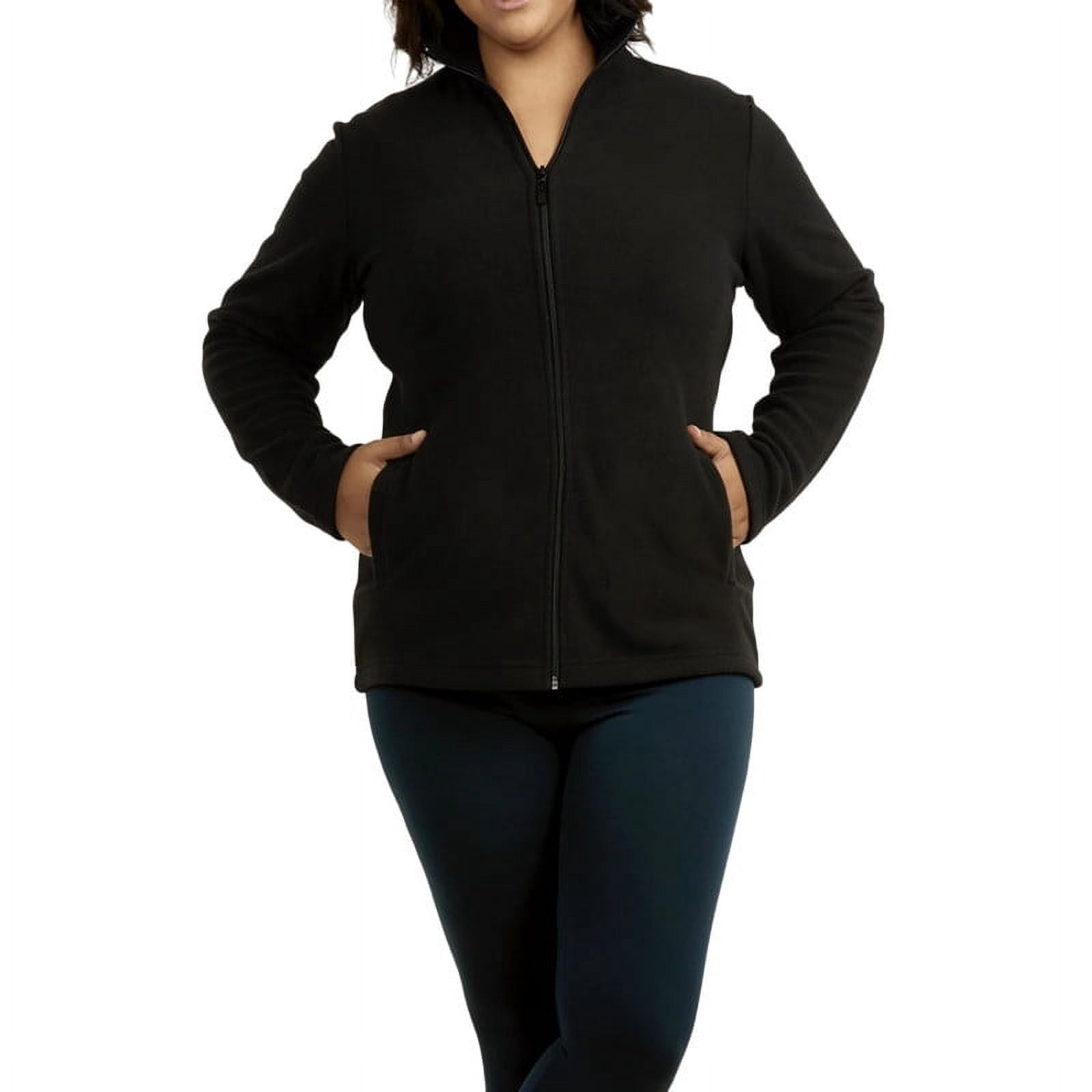 Women’s Polar Fleece Jacket with Pockets Full Zip Up S-3XL Regular & Plus Long Sleeve Lightweight Warm Coat Spring Fall Winter Activewear Womenswear