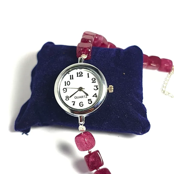 ROYALGEMSTONE Silver Women Watch, Amethyst Watch Bracelet, Gemstone Watch, Dainty Watch