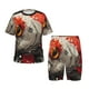 thumbnail image 1 of Fotbe Abstract Red Koi Fish Art Pijama Estampada de 2 Piezas para Niños – Ropa de Dormir de Manga Corta Cómoda para Niños y Niñas, Camiseta y Shorts de Algodón-Large, 1 of 6