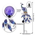 thumbnail image 3 of Peacock Crakle Glass Path Light Imploude Solar Lights Decorative Stake Lights Auto/Off 600 mAh para patio jardín de jardín césped, 3 of 9
