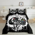 thumbnail image 2 of jejeloiu 3D Gamepad Controller Full Size Comforter Sets,Teens Video Game Bedding Comforter Set,White Black Bedding Sets For Boy Kids,Breathable Home Decor Reversible,3 Pieces, 2 of 8