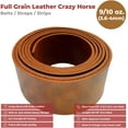 thumbnail image 2 of ELW 9-10 oz 2-2.4mm Tobacco Brown Straps, Belts, Strips 2.25" Wide X 72" Length 5.7cm x 1.83m Full Grain Leather Crazy Horse Belt Heavy DIY Craft, Pet Collars, Blanks, Accessory, Jewelry, Wrapping, 2 of 8