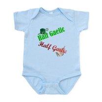 CafePress - Half Gaelic Half Garlic Infant Bodysuit - Baby Light Bodysuit, Size Newborn - 24 Months