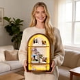 thumbnail image 3 of SLUMLOVE 10x16" Shadow Box Frame,Large Deep Shadow Box with Removable Shelves, Linen Back & Acrylic Door, Display Cases for Medals, Photos, Keepsakes, Wedding Bouquet, Pet, 3 of 7