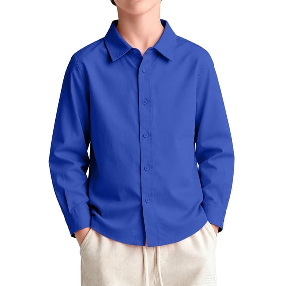 Kids' Quick Dry Collared School Top Long Sleeve Class Polo Shirt PE Clothing