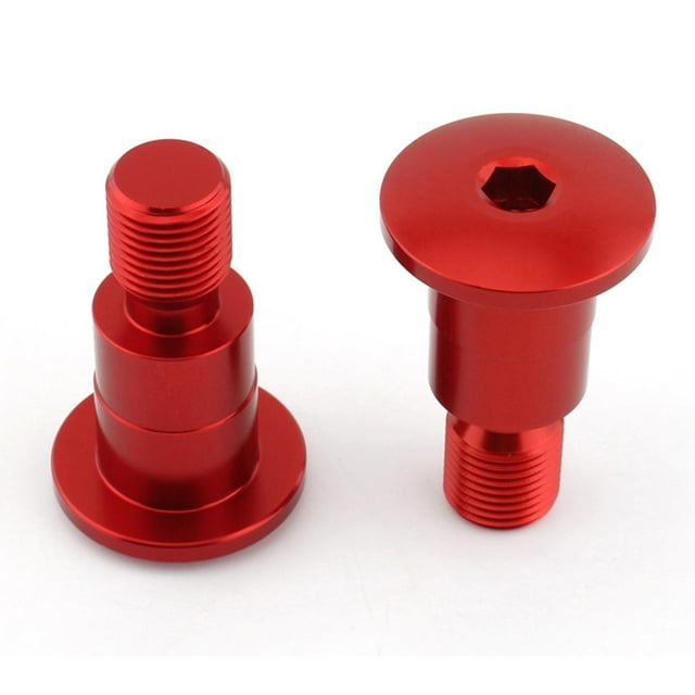 Colaxi 2 Pieces Motorcycle Handlebar Bar End Mirror Adapter Aluminum Alloy Accessories CNC Process Repair Parts Sturdy M16 Thread Red