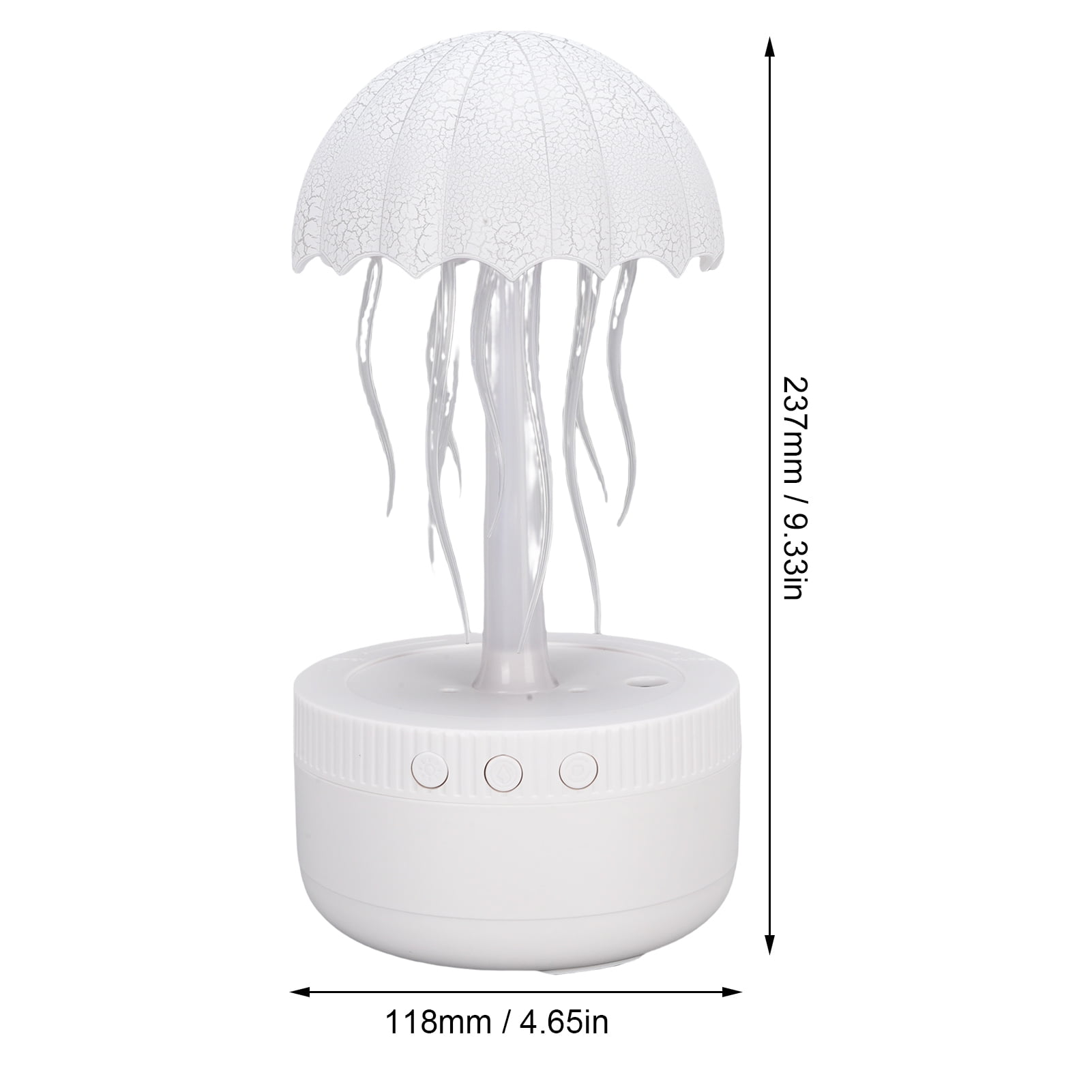 YAHHU Jellyfish Humidifier Diffuser with Color Changing Light, High Capacity Essential Oil Aromatherapy Device, Auto Shut-Off Safety, Desktop Cool Mist Maker for Home Spa, 9.4 Inches / 24 cm Style 2
