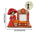 thumbnail image 3 of Dia De Los Muertos Picture Frames, Day of the Dead Altar Frame Set with Mariachi Skeleton, Wooden Ofrenda Style Tabletop Display, Fiesta Decor, 3 of 6