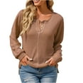 thumbnail image 3 of Pompotops Nouveau Style Mode Femme Manches Longues Ample Col Rond Haut Tricoté Liquidation, 3 of 3