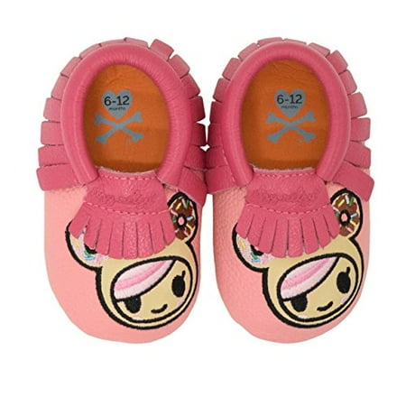 

Tokidoki Moc Happens Leather Baby Moccasins (12-18 M Donutella)
