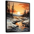 thumbnail image 2 of Designart "Arctic Sunset Alaska I" Landscapes Floater Framed Canvas Print, 2 of 7