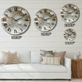 thumbnail image 4 of Designart "Spiral Nebula in Cream II" Abstract Spirals Oversized Wall Clock, 4 of 6