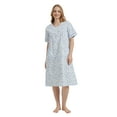 thumbnail image 4 of GLOBAL Womens Cotton Nightgowns Sleepwear Short Sleeve Pajama Dress Nightshirts, Sizes S to 3X, 4 of 6