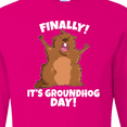 thumbnail image 4 of Inktastic Finally It's Groundhog Day Long Sleeve T-Shirt, 4 of 5