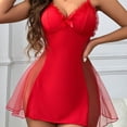 thumbnail image 2 of Womens Fashion 2026 Sexy Night Gowns for Women Babydoll Lingerie Dress Lace Trim Sleep Dress Chemise Nightgowns Side Split Nighty, 2 of 5