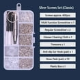 thumbnail image 1 of 500pc Lunettes de Soleil Lunettes de Soleil Kit de Réparation Outils Lunettes Visseuses Vis Ensembles Écrous Nez Pad Outil de Réparation Optique Pièces Assorties Kit Classique Argent Vis, 1 of 6