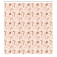thumbnail image 2 of Ambesonne Abstract Art Shower Curtain, Grunge Style Dots Art, 69"Wx84"L, Champagne Blush and Pink, 2 of 4