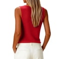 thumbnail image 4 of OIOLOYJM Womens Summer Sleeveless Tank Tops 2026 Casual V Neck Knit Cami Shirts Going Out Trendy Lounge Outfits Red L, 4 of 4