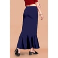 thumbnail image 4 of eloria Navy Blue Soft Comfy Pleated Saree Silhouette Saree Shapewear Flare Petticoat for Women Lycra Cotton Blended Petticoat Skirts for Women Shape Wear Dress for Saree, 4 of 5