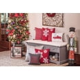 thumbnail image 4 of Pillow Perfect 624402 16 Po Moderne Géométrique Jeter Coussin - Rouge & Argent, 4 of 4
