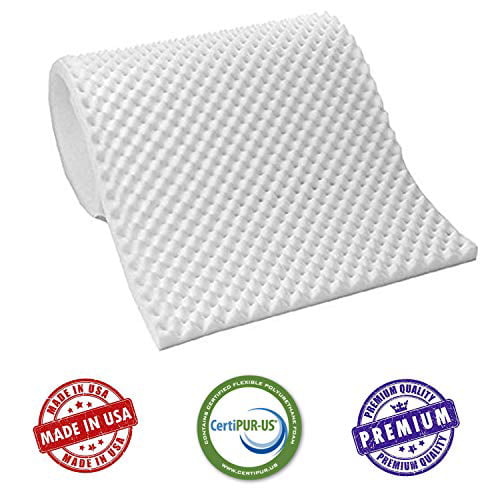 AK TRADING CO. 2.5 Thick CertiPUR-US Certified Convoluted Hospital  Mattress Pad, Egg Crate Foam Foam Sheet | Mattress Pad (Medical Bed,  Mattress